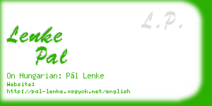 lenke pal business card